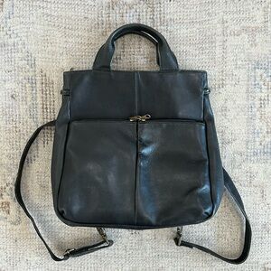 Hobo Leather Black Backpack Purse